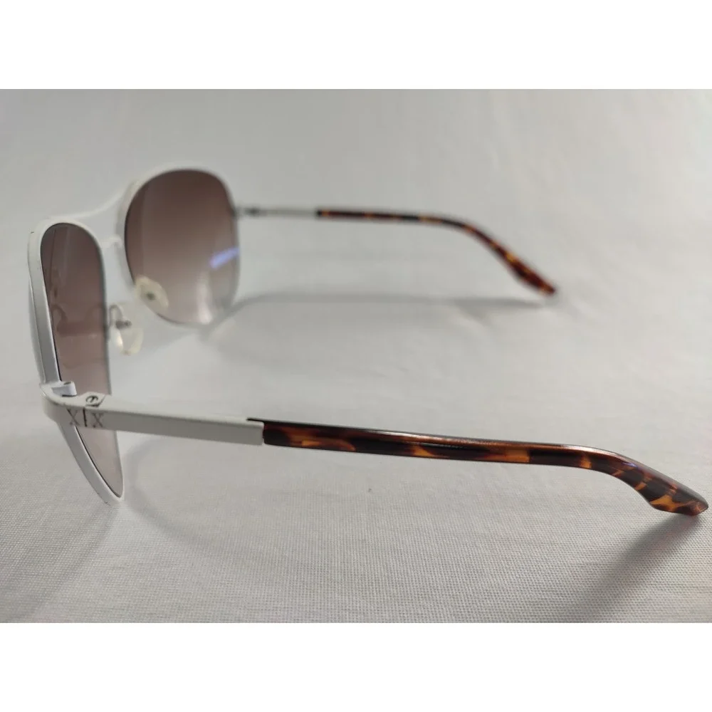 Armani Exchange AX 2038/S White Aviator Sunglasses‎ Brown Gradient Lenses 58-14